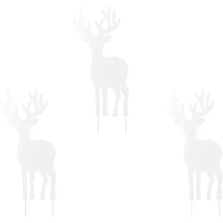 Creativ deco Weihnachtsfigur Hirsch zum Stecken 34 cm weiß