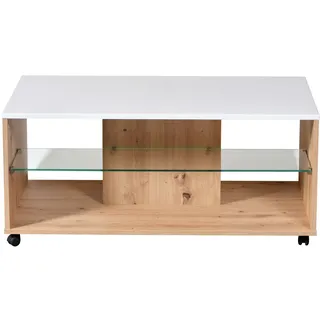 Home affaire Couchtisch »Bert Kaffetisch, 100 cm, in trendigen Farben, modern« Hochglanzplatte, mit Rollen, braun