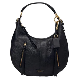 Marc O'Polo Leder Schultertasche Umhängetasche Philine Hobo Bag Black schwarz - Schwarz