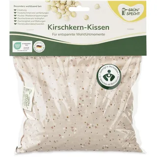Grünspecht Naturprodukte GRÜNSPECHT Kirschkern-Kissen 22x24cm, Wärmekissen für Nacken, Bauch & Rücken, Bezug aus 100% Baumwolle, für Mikrowelle & Backofen; Dreiecke Cameo rose (110-V7)
