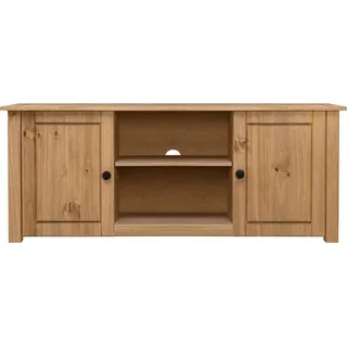 vidaXL TV-Schrank 120 x 40 x 50 cm Massivholz Panama-Kiefer - Braun