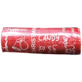 Tischläufer Juteoptik Dekoband rot weiß Weihnachtsmotiv 270cm x 24cm