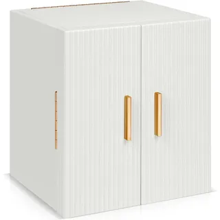 Dajasan Groß Schmuckaufbewahrung, Schmuckkästchen Damen, 4 Ebenen Schmuckkasten, Schmuckschrank mit Spiegel für Ringe, Halsketten, Ohrringe, Uhren, Armbänder,Geschenkidee (Weiß)