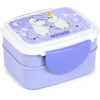 Puckator Lunchbox Bento mit Besteck und Clipverschluss – Moomin – Design Tammi – Schreibtafel für Schule und Büro – BPA-frei