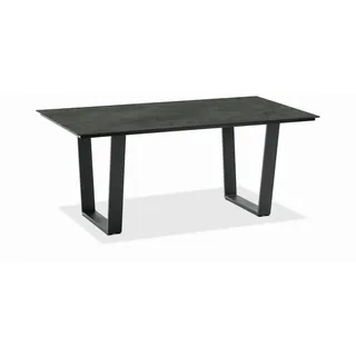 Niehoff Garden Gartentisch , Anthrazit, Graphitfarben , Kunststoff , Betonoptik , rechteckig , Kufe , 95x76x160 cm , wetterbeständig , Gartenmöbel, Gartentische, Gartentische