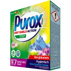PUROX COLOR&WHITE (6 WL) Waschpulver im Karton Antibakteriell Waschmittel 490 g