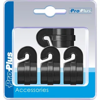 Innenzelthaken 19-22mm mit Haken 4 Stück im Blister - Schwarz