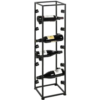 Haku-Möbel Weinregal 26 x 24 x 104 cm Schwarz