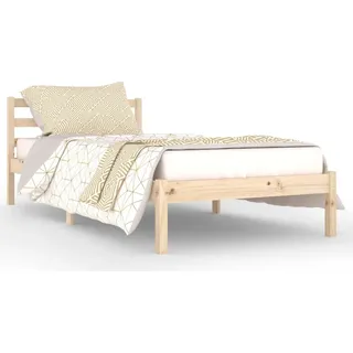 vidaXL Massivholzbett Kiefer 90x200 cm - Braun