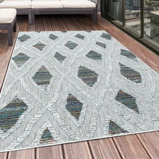 Bahama Zand teppich indoor/outdoor hochtief effekt rechteckig 240x340cm mehrfarbig