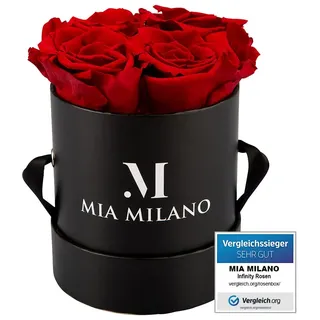 Infinity Rosen in Rosenbox | Geschenk für Sie - Schwarze Box mit echten konservierten Rosen (5 Jahre haltbar) Ewige Flowerbox