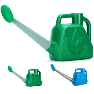 XXXFLOWER Gießkanne für den Außenbereich, leicht, Deluxe, Kunststoff, 6 l, Kunstharz, Wasserkannen mit abnehmbarem Sprinklerkopf, grüner Gießtopf für Büro, Haus, Innenbereich, Garten