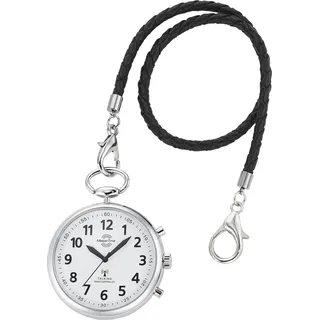 Master Time MTGA-10938-12M Sprechende Taschenuhr Funk Silberfarben