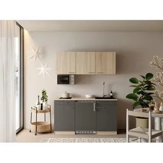 Respekta Küchenzeile 150 cm Grau