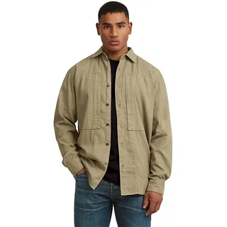 G-STAR Men's Panelled Pkt Regular Shirt ls, Size: XXL, Color Beige