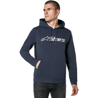 Alpinestars Blaze Hoodie V3 Kapuzenpullover für Herren Fleece Sweatshirt mit Kapuze Marineblau/Grau XXL