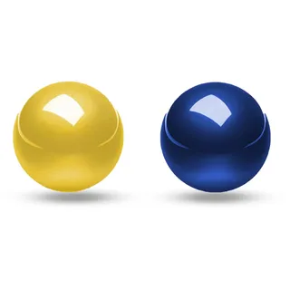 Perixx PERIPRO-303X2B 1.34 Inches Trackball 2 pcs Pack - Replacement Ball for M570, M575, PERIMICE-517/520/717/720, and Other 1.34inches Trackball Mouse - Glossy Blue and Gold
