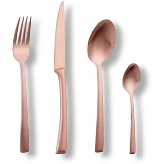 ECHTWERK Tafelbesteck Avelino, Bronze Edition, 16-teilig, Essbesteck für bis zu 4 Personen, Edelstahl 18/10, mattiert, Hochwertiges Besteck Set, für Esstisch, Tischdeko für Hochzeiten & Festtafel