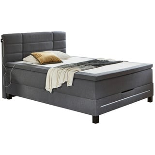 BOXXX Boxspringbett Grau, - 140x200 cm,