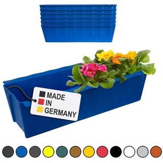 Blumenkasten für Europaletten 6er-Set Blau Pflanzkasten Balkonkasten