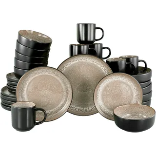 OTTO home Novalee Kombiservice 30-tlg. beige/schwarz