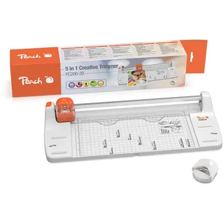 Peach 5 in 1 Kreativ Rollenschneider - 4 Schnittarten inkl. praktischer Eckenrunder - bis A3 Format - bis 10 Blatt - PC200-20