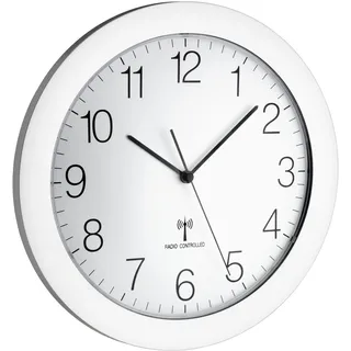 TFA Design Funk Wanduhr 60,3512,02 silber