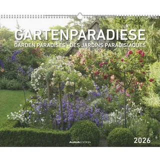 ALPHA EDITION GmbH & Co. KG Gartenparadiese 2026 - Wandkalender 52 x 42,5 cm - Spiralbindung