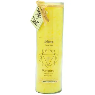 Palm Light Chakra Kerze 20 cm gelb