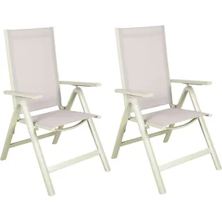 Garden Pleasure ENOLA Hochlehner 59,5 x 73 x 107 cm salbeigrün/grau 2 St.