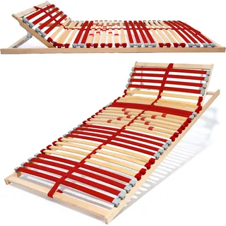 Coemo Lattenrost "RUBY" 100x200 cm Kopfteil Härtegrad verstellbar 28 Leisten
