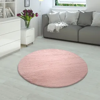 Paco Home Rabbit 780 Fellteppich 120 cm rosa