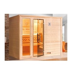 Weka Massivholz-Sauna 531 OS Set Gr. 4 mit Glastür und Fensterelement