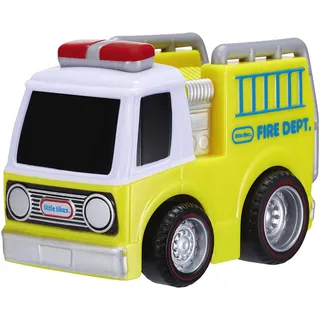 little tikes My First Cars Crazy Fast Cars Serie 2 - Gelbes Feuerwehrauto - Aufziehauto mit bis zu 15 m Reichweite - Realistisches Design, Leicht zu Greifen – Fördert die Fantasie - Ab 2 Jahren