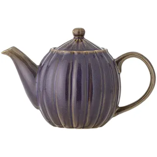 Bloomingville Latina Teekanne 1085ml – Steingut Teekanne mit Deckel & Griff – Hochwertige Keramikkanne – Elegante Kanne für Tee & Heißgetränke – Spülmaschinengeeignet & einzigartiges Design (Violett)