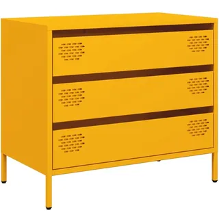 Sideboard Senfgelb 68x39x58,5 cm Kaltgewalzter Stahl - Gelb