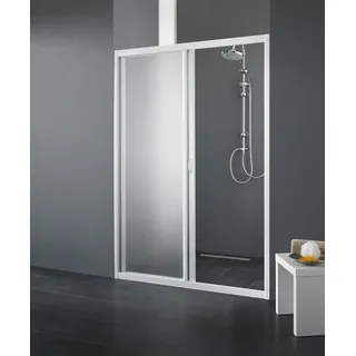 Forte Maestro Due Duschtür links 120 x 185 cm weiß Strukturglas