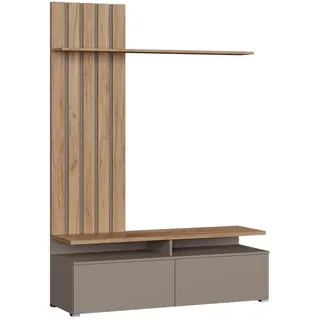 Vicco Wohnwand Harro Goldkraft Eiche/Greige , Model 54389 - Braun, Grau