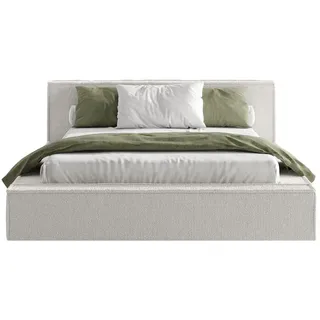 Fedve Polsterbett Menfi 200x200 cm, Weiß , Textil , 200x200 cm , Schlafzimmer, Betten, Polsterbetten