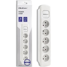 Qoltec, Steckdosenleiste, 50276 power extension 5 AC outlet(s) Indoor White (5 x, 1.80 m)