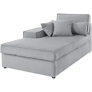 OTTO home Ottomane »Florid« einzeln stellbar oder als Teil eines Modulsofas, auch in Cord, silberfarben