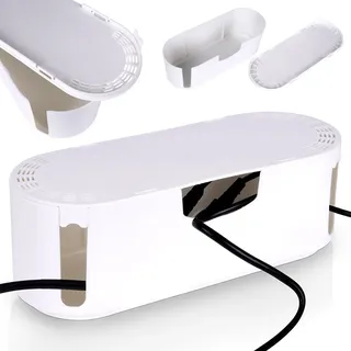 Vilde Kabelbox Kabelhalter Kabeldose Kabelbehälter weiß - Weiß