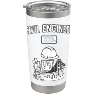 Bauingenieur XXL College Engineering Student Ingenieur Geschenk Doppelwandiger Edelstahl-Thermobecher