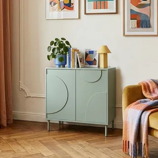 Sideboard 'Holea' mit 2 Türen Push-to-Open 75 x 70 x 34 cm Salbeigrün - Grün