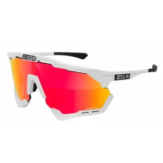 SCICON Aeroshade Xl Sonnenbrille - White / White - Multimirror Red/CAT3