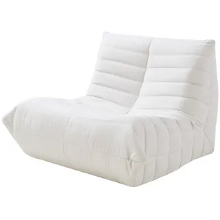 [en.casa] Bodensessel Kodsø 75x90x100 cm Mikrofaser Beige