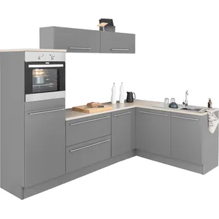 OPTIFIT Winkelküche L-Form 265 x 175 cm grau