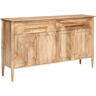 Livetastic Sideboard , Naturfarben , Holz , Mangoholz,Mangoholz , massiv , 2 Fächer , 2 Schublade(n) Schubladen , 160x90x40 cm , Holzmöbel, Kommoden Holz, Sideboards Holz