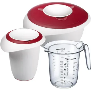 Westmark Backset 3tlg., Rührschüssel 2,5 l, + Quirltopf + Messkanne,1 x 3153227R