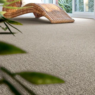 Andiamo Teppichboden »Rambo, Feinschlinge, Made in Netherlands« rechteckig 4,5 mm Höhe meliert, Breite 400 cm oder 500 cm, strapazierfähig & pflegeleicht, beige